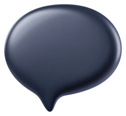 PNG Navy-blue illustration speech bubble.