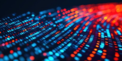 Obraz premium Explore the Dynamic Flow of Colorful Binary Data Streams