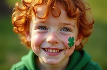 little redhead boy on st patrick's day