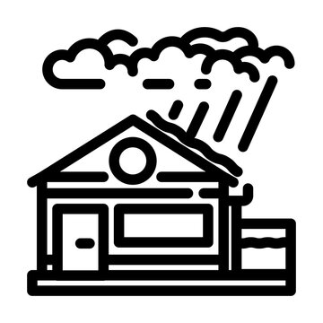 recommend clip art: rainwater harvesting green building line icon vector. rainwater harvesting green building sign. isolated contour symbol black illustration