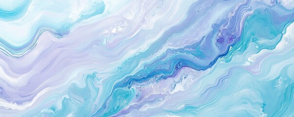 Obraz premium Calming Marbled Effect with Pale Turquoise Hues