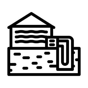 recommend clip art: passive cooling green building line icon vector. passive cooling green building sign. isolated contour symbol black illustration