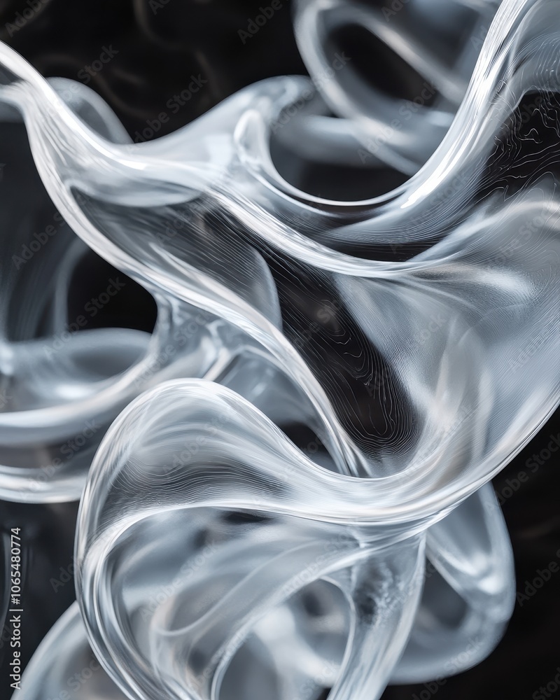 Poster elegant twisting liquid blob abstract background