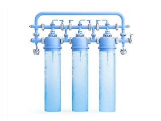 Sedimentfree water flowing from filtration unit, pure result