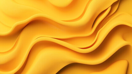 Obraz premium Abstract image featuring flowing and layered lines in vibrant shades of yellow and orange, creating a dynamic and textured pattern that resembles rippling fabric or waves.