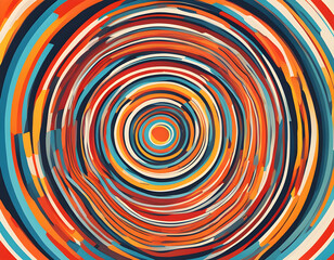 Abstract colorful radial lines pattern background.