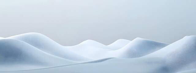 Obraz premium White snow dune with a clear blue sky, no other elements, minimalist landscape
