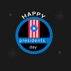 happy presidents day vector text design