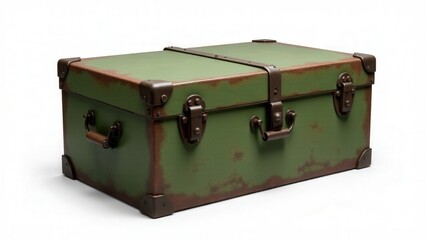 Detailed ammo box, ammunition wooden box featuring a closed, secure lid and classic wood textures, ideal for product visualization