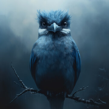 Kookaburra in the Mist:  Wildlife Art Print of Australian Nature