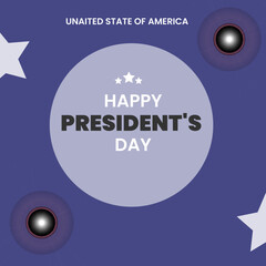 happ presidents day usa vector design and text