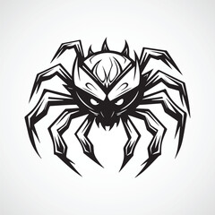Vector black spider logo template