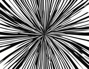 Obraz premium Abstract black and white radial lines pattern background.