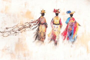 Fototapeta premium Discover the cultural significance of generative ai in celebrating three kings' day, día de los reyes, and epiphany