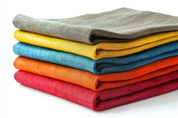 Discover beautifully folded colored fabrics for home decor