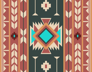 Native American Indian Designs, Navajo Pattern, Fabric Design Navajo, Concept Print Carpet Rugs Wallpaper Canvas Decoration Bohemian Fashion Ethnic Textile industry, etc.