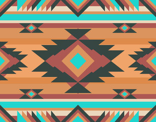 Native American Indian Designs, Navajo Pattern, Fabric Design Navajo, Concept Print Carpet Rugs Wallpaper Canvas Decoration Bohemian Fashion Ethnic Textile industry, etc.