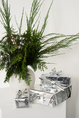 christmas tree with boxes