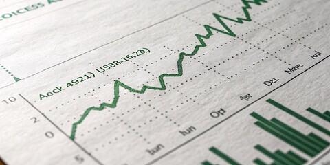 Dynamic Financial Chart Illustrating Stock Market Trends and Data Analysis V3