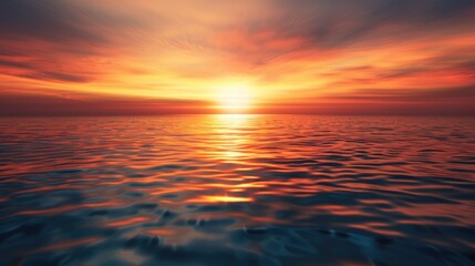 Obraz premium Sunset sea blur, Abstract natural texture motion blur at sunrise ocean, Dark sky sunlight and deep water background