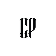 CP monogram logo design letter text name symbol monochrome logotype alphabet character simple logo