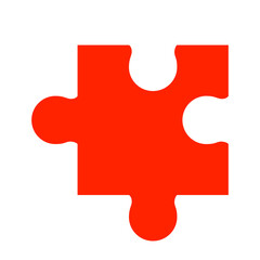 Fototapeta premium Puzzle Icon. Problem solving Missing piece