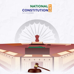 Obraz premium Constitution Day, Poster, National Constitution Day, Vector Design.
