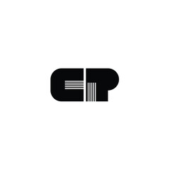 CP monogram logo design letter text name symbol monochrome logotype alphabet character simple logo