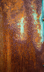 Fototapeta premium Copper Metal with Rust and Green Patina, Background Texture