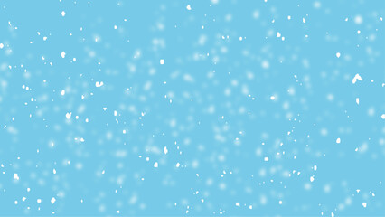  Realistic shining snowfall falling snow overlay background vector. Winter simple Christmas blue background with snow.