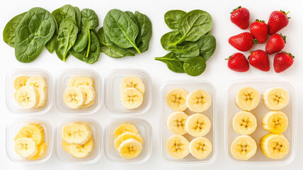 Healthy Fruit and Vegetable Smoothie Ingredients