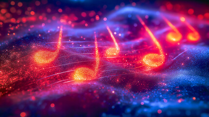 Symphony 音楽と幻想をモチーフにしたカラフルな抽象アート