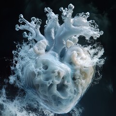 Obraz premium Surreal Heart in Oceanic Artistry