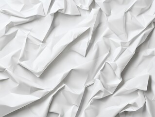 Fototapeta premium Wrinkled White Paper Background for Education and Design