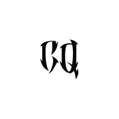 Fototapeta premium CQ monogram logo design letter text name symbol monochrome logotype alphabet character simple logo