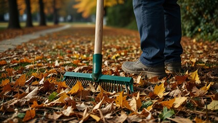 autumn leaves in the park