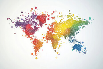 Fototapeta premium vibrant and artistic world maps: explore colorful abstract designs for creative projects