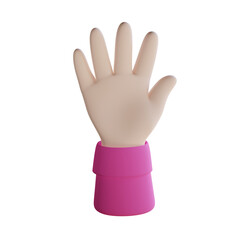 Fototapeta premium 3D Graphic Woman Waving Pose 