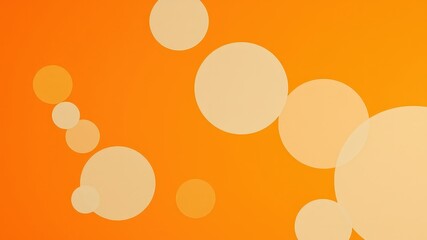 Abstract Orange and Cream Circles on a Gradient Background