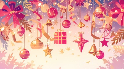 Naklejka premium クリスマスの背景画像