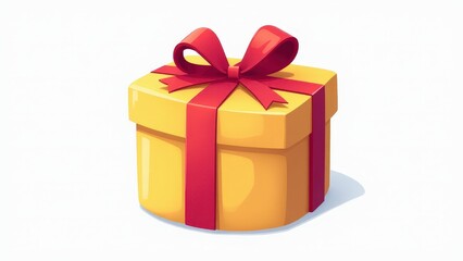 Obraz premium Presents round box clipart in cheerful colors, perfect for celebration-themed digital projects