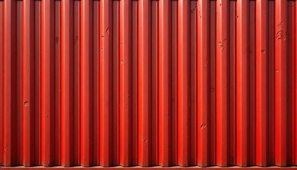 Close-up Texture of a Red Cargo Container
