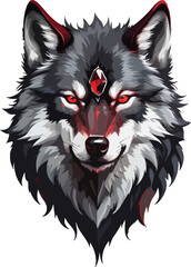 Obraz premium Wolf head mascot vector illustration