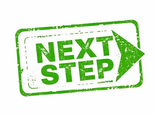 Next Step text stamp 