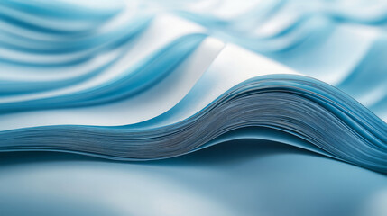 Obraz premium blue paper waves and textures for creative designs and backgrounds