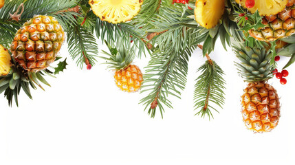 Fototapeta premium christmas tree with pineapples