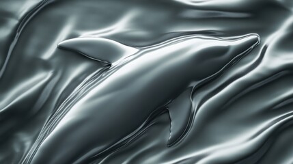 Obraz premium Dolphin Skin Texture, showcasing a smooth sleek grey surface, highlighting the unique patterns and characteristics of marine life.