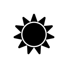 Sun simple icon vector. Flat design. White background