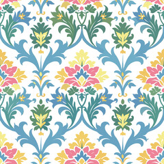 Antique Vintage Mediterranean Arabesque Ornaments, Print Design Vector Seamless Pattern 2.2 Antique Arabesque Ornament Seamless Pattern, Vintage Charm Seamless Pattern, Inspired by Floral Chinoiseries