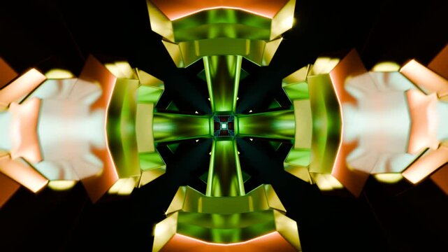 Abstract geometric tunnel with infinite depth in a 3D loop animation